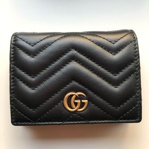 Gucci Marmont Matelasse Black Leather Wallet